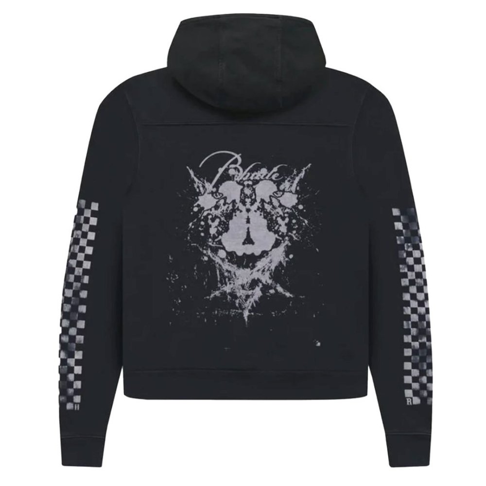 ⚡️Rhude⚡️Rhacer 3 Hoodie Sweater Sweatshirt Checkered Black